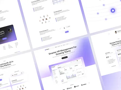 Riquro - HR management saas Website creative website dashboard gradient website landing page management management website modern website saas task tracker web design website