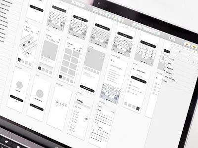 Wireframes for Real Estate Mobile App appconcept cleanui mobileappdesign propertyapp realestateapp uiux userflow uxdesign uxinspiration wireframe