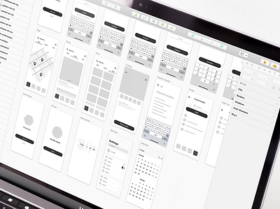 Wireframes for Real Estate Mobile App appconcept cleanui mobileappdesign propertyapp realestateapp uiux userflow uxdesign uxinspiration wireframe