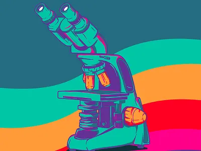 Pop Art Twitch Microscope branding colors design graphic design groovy icon illustration microbiology microscope pop art retro science twitch vector vector illustration vectorart vintage vivid waves