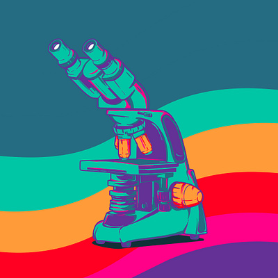 Pop Art Twitch Microscope branding colors design graphic design groovy icon illustration microbiology microscope pop art retro science twitch vector vector illustration vectorart vintage vivid waves