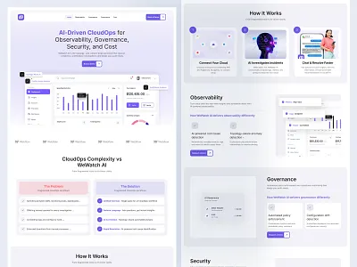 AI-Driven CloudOps Website Design ai dashboard ai startup ai website design automation platform b2b saas design cloud website cloudops cloudops platform cloudops website landing page ui design product design professional web design saas website software platform tech landing page ux designer web 3 website web design website design