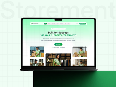 Storement - Ecommerce Solution SAAS Landing Page UI Design clean layout creative design dashboard design ecommerce ui figma landing page design landingpage minimal ui modern design product design responsive design saas landing page startup design ui ui design ui inspiration ux design web design website ui
