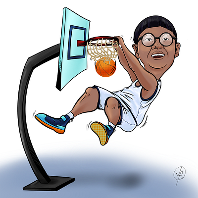 Caricature #3 basketball caricature illlustration