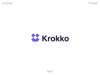 Krokko Logo design for an AI platform adobe illustrator ai brand identity brand logo branding guidelines branding mockup custom logo dribbble logo design logo design branding logo designer logo presentation logomark logos logotype marufiam modern logo saas visual identity