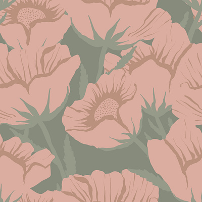 Pale Pink Flowers With Leaves. Seamless pattern fabric fashion floral flower illustration pale pattern rose seamless pattern textile