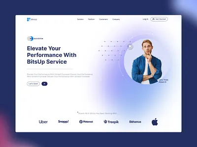 BitsUp Home Page app branding design graphic design illustration ui ux