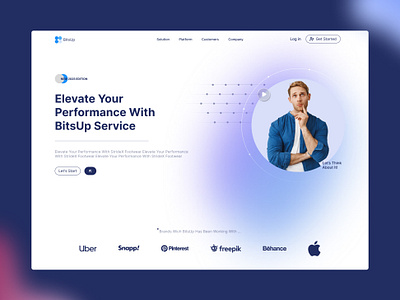 BitsUp Home Page app branding design graphic design illustration ui ux