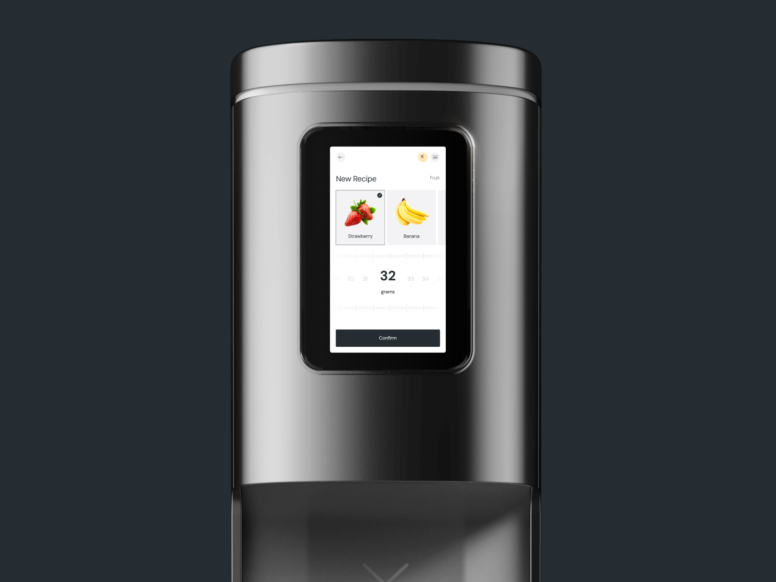 GUI Design for Smart Cocktail Machine by Linur for Eloqwnt on Dribbble