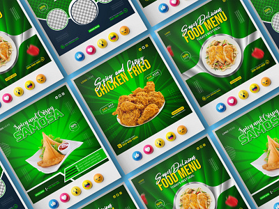 Food menu social media banner design ads advertising agency banner branding chicken fried dd design flyer food food menu graphic design graphic designer instagram menu project restaurant social media template unique