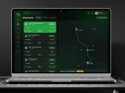 Logistics Dashboard UI/UX Design courier service dashboard delivery app inventory logistics logistics mobile app management order parcel saas shipment shipping management tms tracking transportation transportation mobile app transportation service trucking ui design uibillalbd