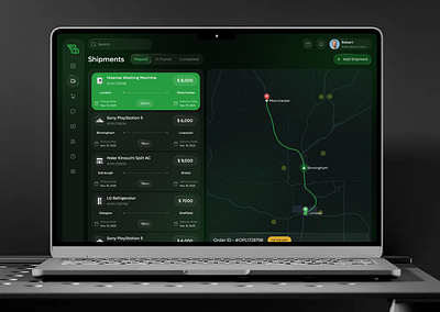 Logistics Dashboard UI/UX Design courier service dashboard delivery app inventory logistics logistics mobile app management order parcel saas shipment shipping management tms tracking transportation transportation mobile app transportation service trucking ui design uibillalbd