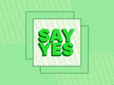Poster Say yes design poster say yes web design