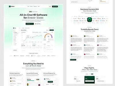 SaaS HR Software Landing Page Design💫 clean ui design designstudio figma expert he software hr landing page landing page design landingpageconcept minimal design productdesigner responsive design saas landing page top designer ui ui design ux ux design web design website website design