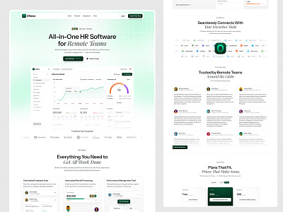 SaaS HR Software Landing Page Design💫 clean ui design designstudio figma expert he software hr landing page landing page design landingpageconcept minimal design productdesigner responsive design saas landing page top designer ui ui design ux ux design web design website website design