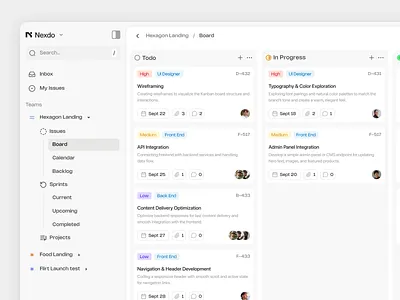 NEXDO - Dashboard Management dashboard dashboard task management kanban managament dashboard management task task dashboard task management task management dashboard task ui management ui ui design task website