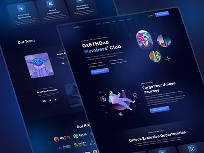 Blockchain membership landing page blockchain blockchain landing page blockchain website crypto landing page crypto website cryptocurrency dao membership defi landing page layer uiux design web design website design