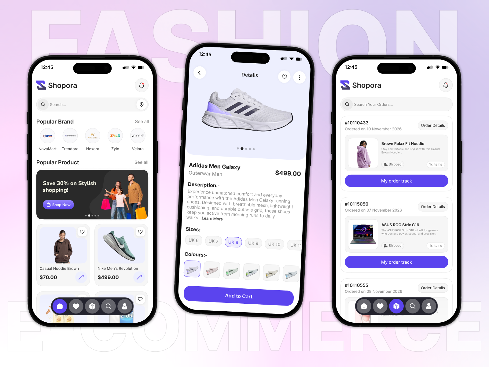 Fashion E-commerce Mobile App UI – Modern Shopping Experience appdesign cleanui creativeui dailyui designinspiration dribbble ecommerce fashionapp figmadesign interactiondesign minimaldesign mobiledesign modernui productdesign shoppingapp uidesign uiux userinterface uxdesign uxinspiration