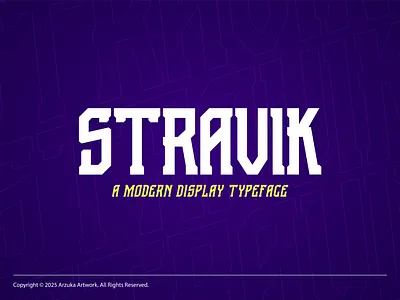 STRAVIK – Modern Display Typeface branding clean design display font font design gaming graphic design modern modern font sports sports font typeface typography