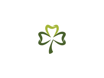 Clover + Tooth Dental Logo clover dental dental logo dentist design double meaning logo modern logo negative space pictorial mark simple logo teeth tooth