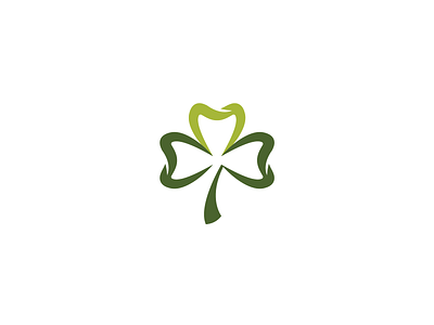 Clover + Tooth Dental Logo clover dental dental logo dentist design double meaning logo modern logo negative space pictorial mark simple logo teeth tooth