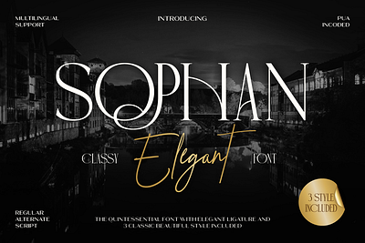 Sophan Elegant beauty font boutique font branding classy font custom font duo font editorial font elegant font fashion font font font style free font glamour font logo font luxury font magazine font script font serif font timeless font wedding font