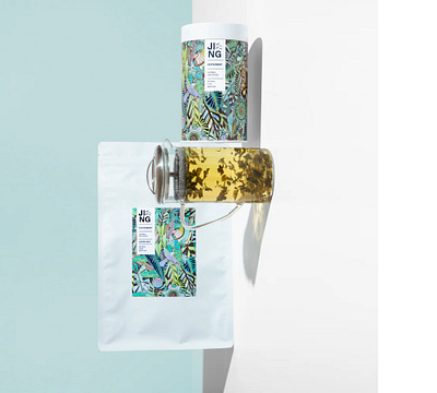 Herbal Harmony X Hannah Davies branding drink graphic design nature packaging pattern products