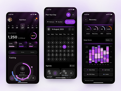 AI-Powered Health & Nutrition Tracker App ai ai app ai powered app app design fasting app fitness app health app health tracker mobile mobile app nutrition app nutrition tracker app sleep tracker ui design wellness app