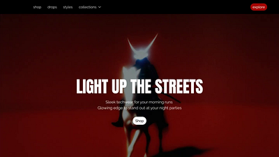 Techwear Landing site UI apparel website branding flux academy landing page ui ui design web design