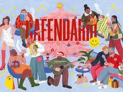 Merry Moments X Iratxe López de Munáin advent calendar christmas coffee drink painterly