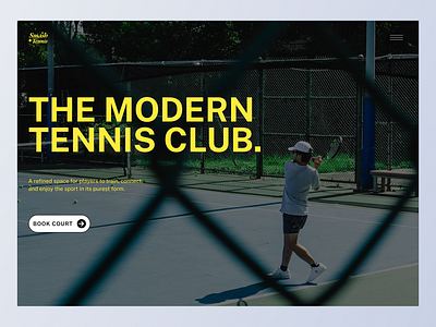 Tennis Club Website - Smash Tennis booking design editorial figma minimalist modern paddel tennis ui webflow website wordpress