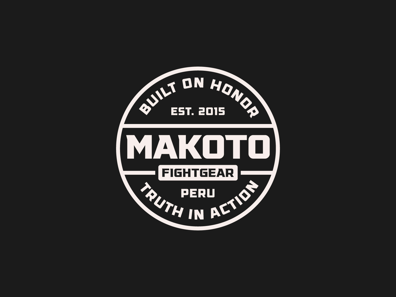 Makoto Fightgear: Logo badge boxing gear brand designer brand identity brand mark branding branding project combat brand design inspiration fight gear logo logo design martial arts design minimal design mma muaythai sports branding sports wear type based logo visual identity