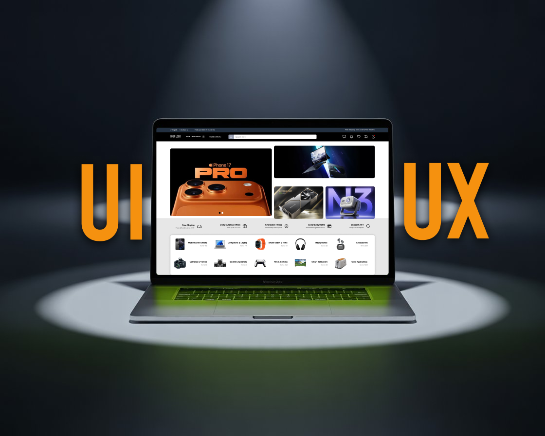 Ecommerce platform Ui design "Online Tech Shop" ecommerce figma ui ux uxui web design