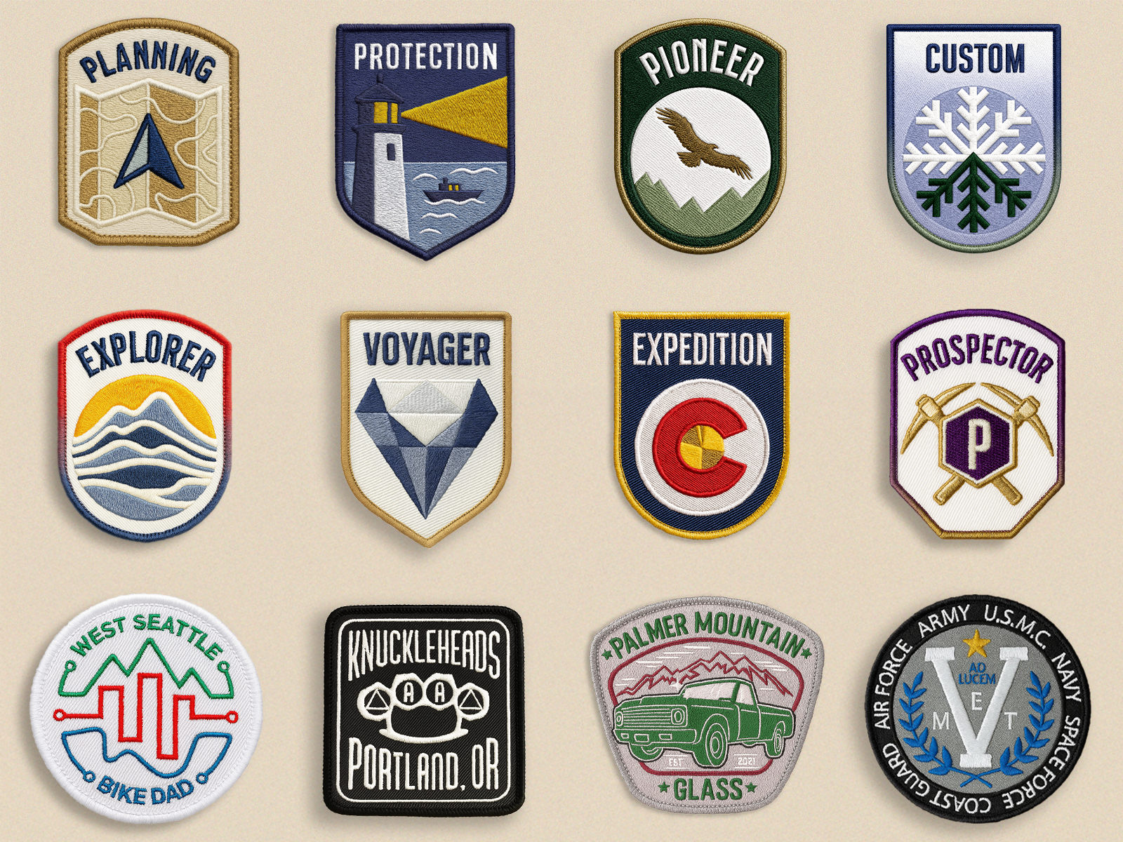Badge Folio 1.0 - 6 Years of Excellence adventure badge brand design brand identity brand strategy branding design emblem folio graphic design icon identity identity design illustration logo mountain patch unit vector