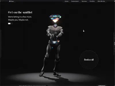 Book a call section | 3D & Animation 3d 3d animation animation application branding dark theme design design agency development fintech hero page hero section minimal motion graphics popular three.js ui uiux web design website design