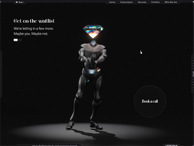 Book a call section | 3D & Animation 3d 3d animation animation application branding dark theme design design agency development fintech hero page hero section minimal motion graphics popular three.js ui uiux web design website design