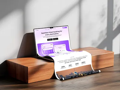 Travel Booking App Landing Page UI UX app application design branding clean dark ui design design services illustration logo ui