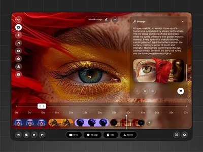 AI Video Studio — Modern UI dashboard product design storytelling ui uiux ux uxdesign video editing video editor website