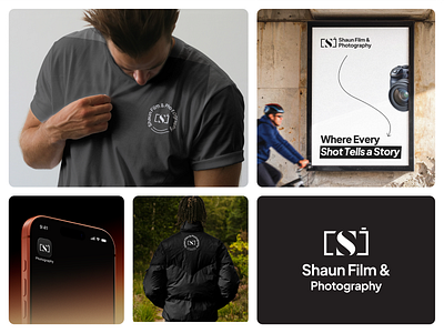 Branding - Shaun Film & Photography best dribbble shots black and white logo design brand identity branding letterlogo monogram logo monogramlogo photography photography branding photography branding design photography letter logo photography logo design photography website rimongraphics s letter logo ui
