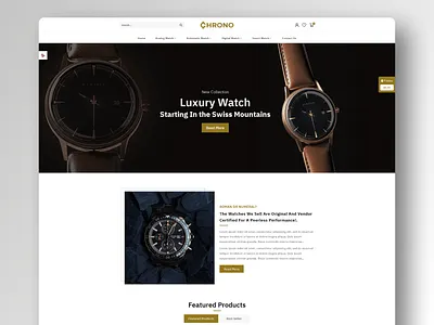 🕰 Luxury E-Commerce Web Design for Watch Brand | Modern & Fast 3d animation branding design graphic design illustration logo motion graphics ui ux vector