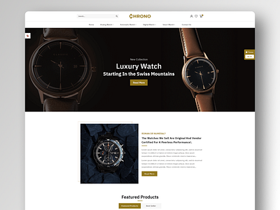 🕰 Luxury E-Commerce Web Design for Watch Brand | Modern & Fast 3d animation branding design graphic design illustration logo motion graphics ui ux vector