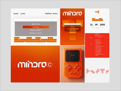 Mindra - AI Assistant Branding ai ai assistant animation artificial intelligence assistant brand brand identity branding branding ideas design graphic design logo logo branding logo motion modern motion graphics orange pixel smart vektora