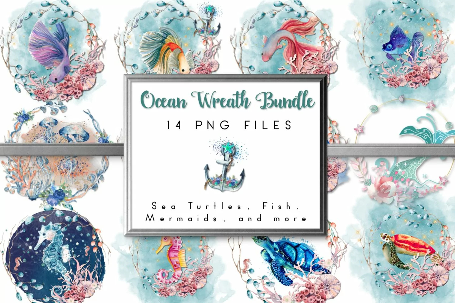 Ocean Wreath Designs by Monica Carrington on Dribbble