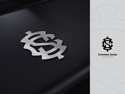 Common $ense CS Monogram initials logo, branding, minimalist badge black identity branding design display emblem font graphic design hand lettering lettering logo logo badge logo type minimalist modern logo monogram motion graphics simple logo