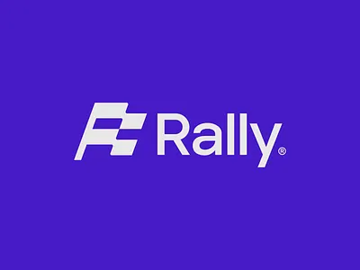 Rally Logo ai bold branding crypto flag graphic design logo logotype monogram r rally simple
