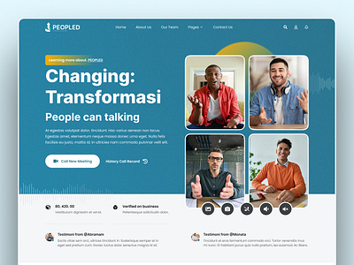 PEOPLED - Startup Landing Page digital product elementor landing page launching online meeting platform product showcase saas software startup startup website template ui design uiux website wordpress