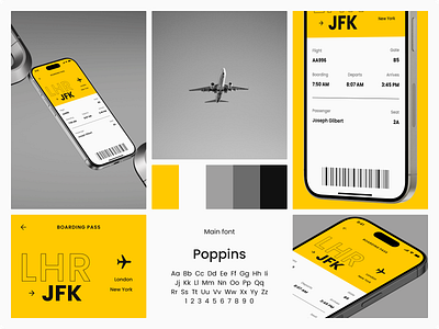Minimalist Boarding Pass – UI Concept aviation booking branding illustration logo minimalistic mobile mobile app ui ux vibrant