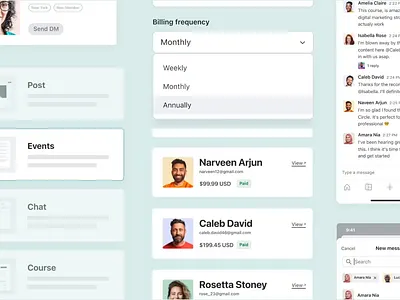 Circle - Web & App Design Animations 2d after effects animation app community component design system loop lottiefiles message micro interaction motion motion design motion graphics svg animation ui web design