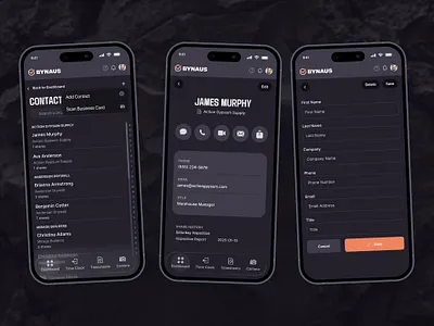 Smart Workforce Management – Contacts UI for Bynaus ai b2b clean contacts dashboard enterprise figma flat hr ios28 management minimal modern saas tech time off ui ux webapp
