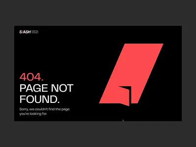 404 Slash 404 animation clean dark design error minimal motion motion graphics red ui web webdesign